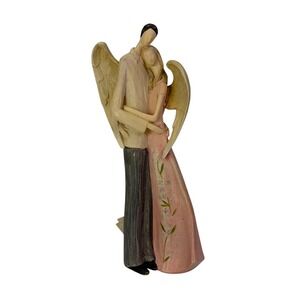 Giftcraft Eden's Angels Love Figurine Couple 9.5" Pink NWT Rustic Romantic Decor